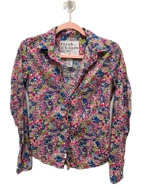 Frank & Eileen Floral Barry Button Down Blouse - Size XS